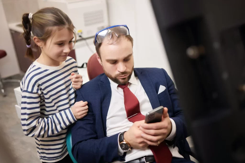 Father spending time with his daughter