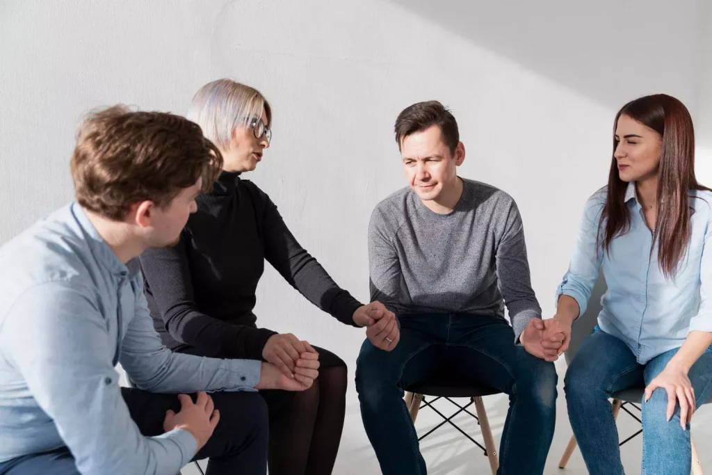 A man visiting a support group