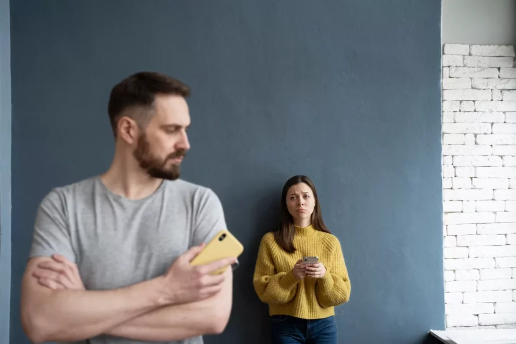 Couple having communication problems