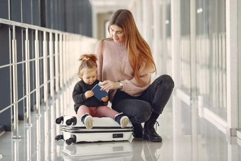 Mother and daughter traveling out of state